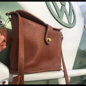 Vintage Coach Brown Leather Crossbody
